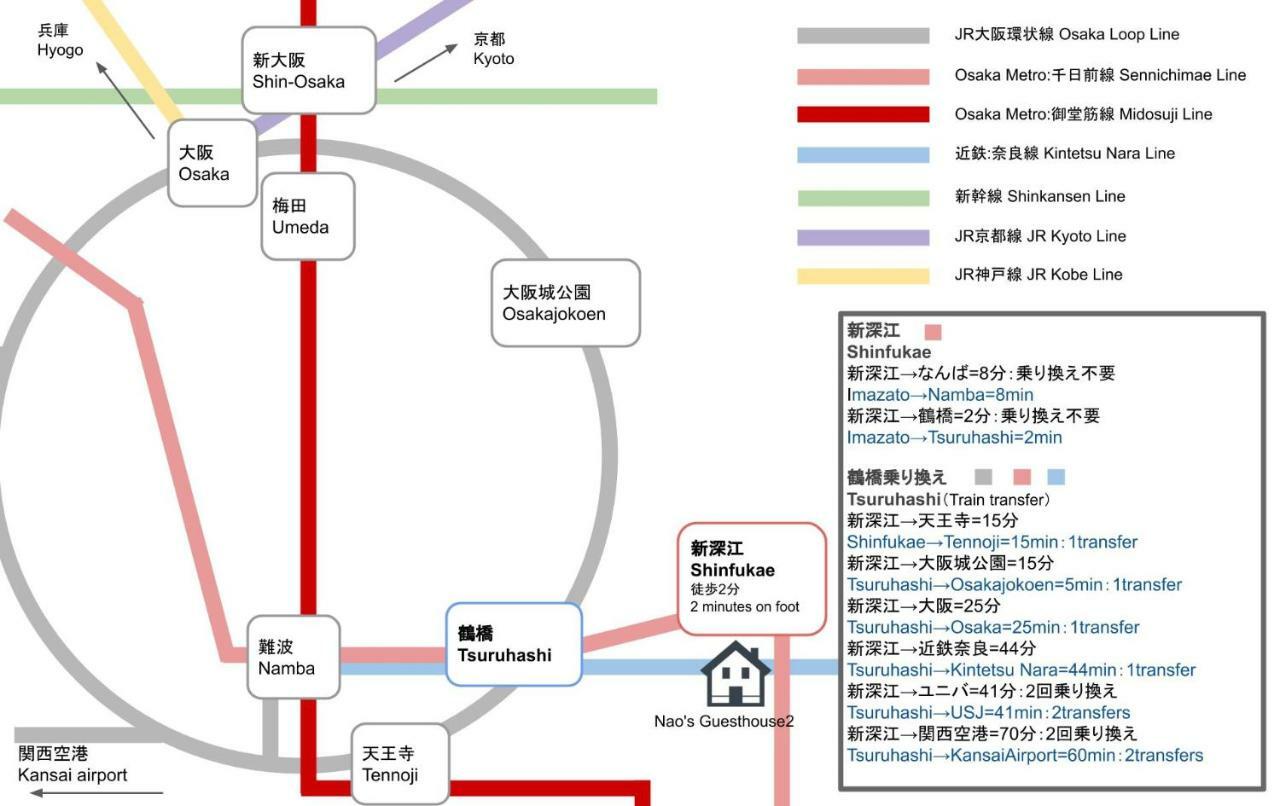 Nao'S Guesthouse 2 一軒家貸切 Osaka Luaran gambar